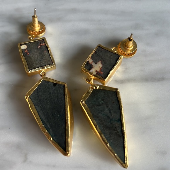 Geode & Crystal Earring Pair - Picture 4 of 5